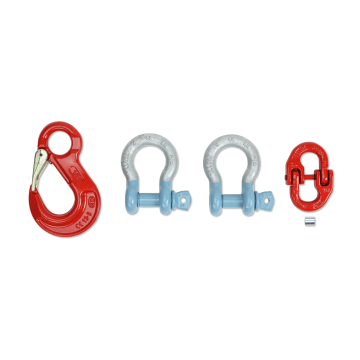 Krok och 2 st schacklar till kranvåg, [Max] = 3 t